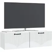vidaXL Wandmontierter TV-Schrank Weiß 98 x 31 x 30 cm Holzwerkstoff