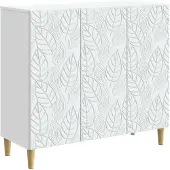 vidaXL Sideboard Weiß 89 x 34,5 x 80 cm Holzwerkstoff
