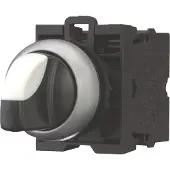Eaton 216520 Wahltaste, RMQ-Titan, mit Knebelgriff, rastend, 3 Stellungen, 2 S, Frontring Titan M22-WRK3/K20 - 5 Stück