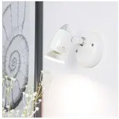 Licht-Erlebnisse Moderne Wandlampe COLVILLE Weiß Metall Glas GU10 35W Wandleuchte Schlafzimmer Wohnzimmer Flur
