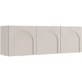 Selsey Arkadia - TV-Lowboard 3-türig mit gefrästen Fronten, Kaschmirgrau 150 cm