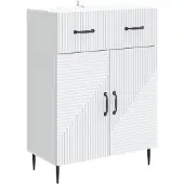 vidaXL Sideboard Weiß 66 x 34,5 x 89,5 cm Holzwerkstoff