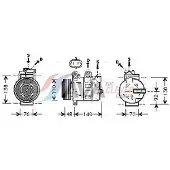 Ava Cooling Kompressor, Klimaanlage OLAK356