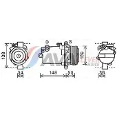 Ava Cooling Kompressor, Klimaanlage BWAK408