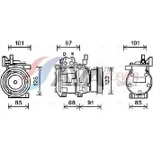 Ava Cooling Kompressor, Klimaanlage KAK208