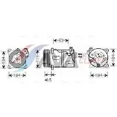 Ava Cooling Kompressor, Klimaanlage VOK059