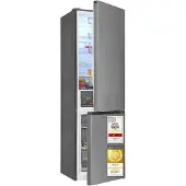 Exquisit Kühl-Gefrierkombination 377 l No Frost | Energieklasse C | leise 39 dB | digitale Temperaturanzeige | KGC5380-115-NF-040C inoxlook