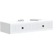 vidaXL Wandmontierter Beistelltisch Weiß 87,5 x 34,5 x 17 cm