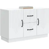 vidaXL Sideboard Weiß 89 x 34,5 x 57 cm Holzwerkstoff