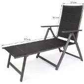 Linder Exclusiv GmbH LEX Capri Gartenliege 70 x 140 x 105 cm