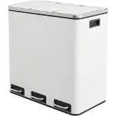 Songmics Mülleimer für die Küche 3 x 18 L LTBB3554WT