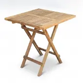 Linder Exclusiv GmbH Klapptisch Gartentisch 70 x 70 cm in Premium Teak
