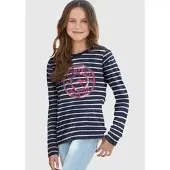Kangaroos Langarmshirt "Ringelshirt mit Paillettenapplikation" taillierte Passform, aus Jerseystoff