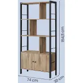 Vasagle Bücherregal, 4 offene Regalebenen, Bücherschrank LBCB35022B50