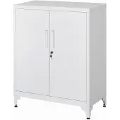 Songmics Aktenschrank, Mehrzweckschrank, Büroschrank mit 2 Türen OMCB35013G01