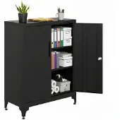 Songmics Aktenschrank, Mehrzweckschrank, Büroschrank mit 2 Türen OMCB35013B01