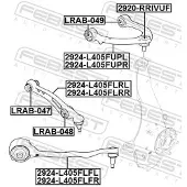 FEBEST 2924-L405FLRR Querlenker Vorne Unten Rechts für LAND ROVER Range Rover Sport (L494)
