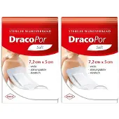 Dräco Dracopor Wundverband 5x7,2 cm steril 2x 2x50 St Pflaster