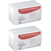 Dräco Vlieskompressen unsteril 10x10 cm 8fach 2x 2x100 St Kompressen
