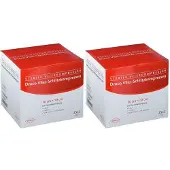Dräco Schlitzkompressen Vlies 10x10 cm steril 4fach 2x 2x25x2 St Kompressen