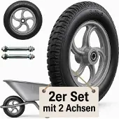 Relaxdays 2x Schubkarrenrad
