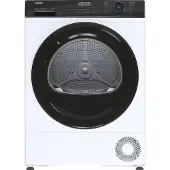Haier HD100-A2939E-IT, Freistehend, Frontlader, Wärmepumpe, Schwarz, Weiß, Tasten, Drehregler, 125 l