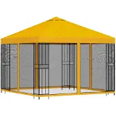 vidaXL Garten Pavillon mit Seitenwänden 3 x 3 m Gelb