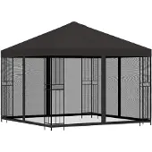 vidaXL Garten Pavillon mit Seitenwänden 3 x 3 m Anthrazit