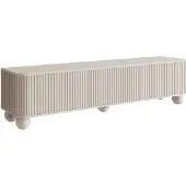 Selsey Arvello TV-Schrank gerillt auf Kugelfüßen, greige, 163 cm