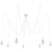 Licht-Erlebnisse XXL Pendelleuchte verstellbar Weiß 7x E27 flexibel Wohnzimmer Jugendzimmer Hängelampe