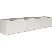 Selsey Framme – hängendes TV-Board mit drei Klappen, Weiß, 150 cm