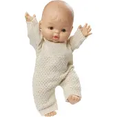 Heless Mädchen-Babypuppe mit Strickstrampler – 34 cm