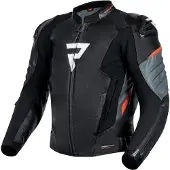 Rebelhorn Veloce Motorrad Lederjacke, schwarz/grau/rot, 52
