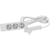 Schulte elektrotechnik EVOline PlugFix - weiß - mit EVOline Express 3-fach Verteiler Kabellänge 1,5 m / Steckdosenleiste
