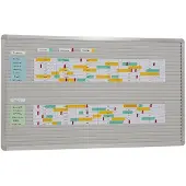 Eichner Einstecktafel "VISIPLAN", 12mm Einstecktiefe, 18mm Sichtrand, mit Klemmwirkung, Grau, Schienenanzahl 31, Maße 100 x 58 cm, Verpackungseinheit: 1 STK