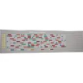 Eichner Einstecktafel "VISIPLAN", 12mm Einstecktiefe, 18mm Sichtrand, mit Klemmwirkung, Schienenanzahl 31, Maße 200 x 58 cm, Verpackungseinheit: 1 STK