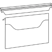Eichner Einziehtasche "Visimap" mit separat erhältlicher Kopfleiste, DIN A4 quer, Transparent, Ausführung Set aus Einziehtasche und Kopfleiste, Verpackungseinheit: 1 P/5