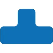 Eichner Stellplatzmarker "T-Stück", zur Bodenmarkierung im Innenbereich, verschiedene Materialien verfügbar, Blau, Material 0,5 mm PVC, Verpackungseinheit: 1 P/25