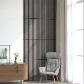 Syfax Wandpaneele 8 pcs Grau 60,5 x 60 cm