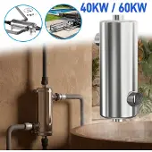 YARDIN stromloser Edelstahl-Wärmetauscher 60kW spiegelpoliert druckfest wartungsarm Gegenstrom für Pool Whirlpool Wasseranlage