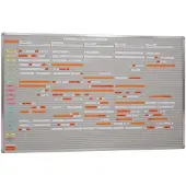 Eichner Einstecktafel "VISIPLAN", 12mm Einstecktiefe, 18mm Sichtrand, mit Klemmwirkung, Schienenanzahl 52, Maße 160 x 94 cm, Verpackungseinheit: 1 STK