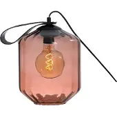 Masterlight Tischleuchte Porto 1-flammig Glas Rot-Transparent Ø19cm
