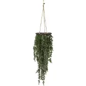 Creativ Deco Winterliche Kunstpflanze "Weihnachtsdeko", grün, H:125cm, Kunststoff, Kunstpflanzen, Winterliche Kunstpflanze, Hängezweig in Frost-Optik