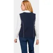 Goldner Strickjacke "Zeitlose Merino-Weste mit Knopfleiste" Wiener Nähte