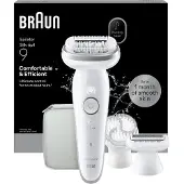 Braun Silk-épil 9 -061, Weiß, 40 Pinzette, MicroGrip, 0,5 mm, Akku, Integrierte Batterie