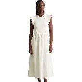 Marc o'polo Marc OPolo DENIM Jerseykleid "mit Baumwoll-Popelinerock"