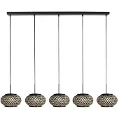 Steinhauer Hängelampe NoxLight, dimmbar, schwarz, für Wohn- / Esszimmer, Metall, Pendelleuchte