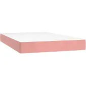 vidaXL Taschenfederkernmatratze Mittel Rosa 120x200x20 cm Samt