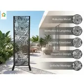 Prestige Home Living Indoor Dekorative Metallpaneel Metallsichtschutzwand - Auenland