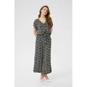 Kaffe Kleid KAmille Loose fit black offwhite